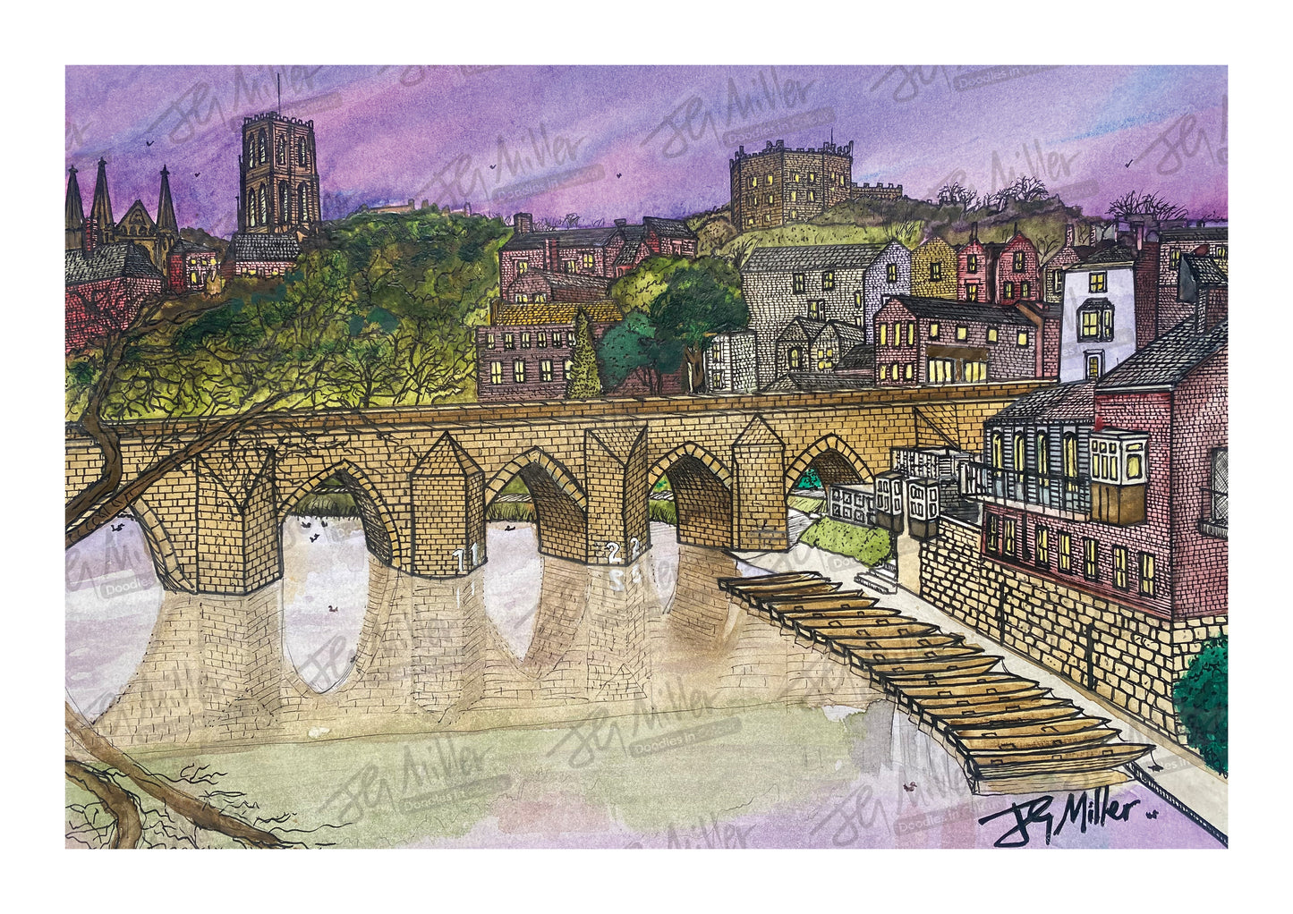 'Blue Elvet' - Elvet Bridge, Durham City