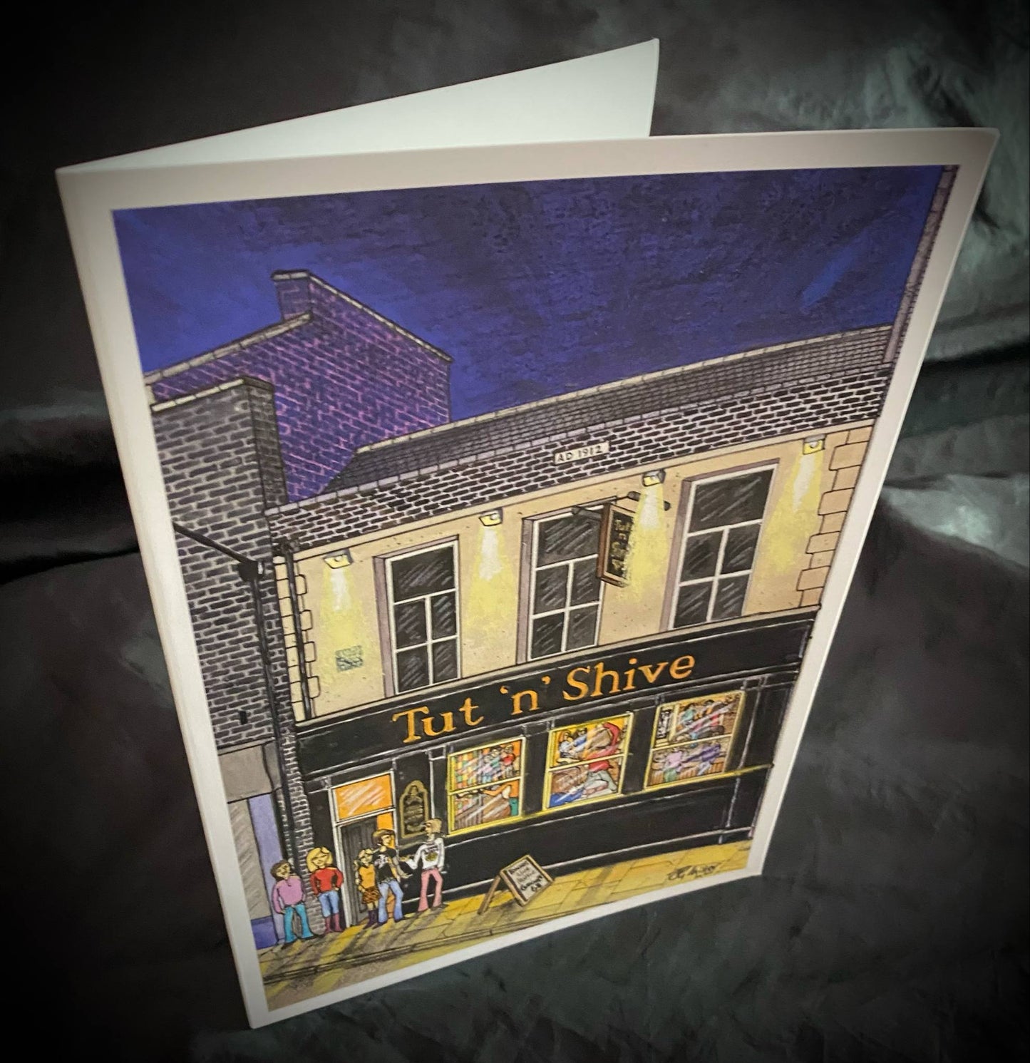 Card -  Gannin' to the Tut, Tut n Shive pub, Bishop Auckland